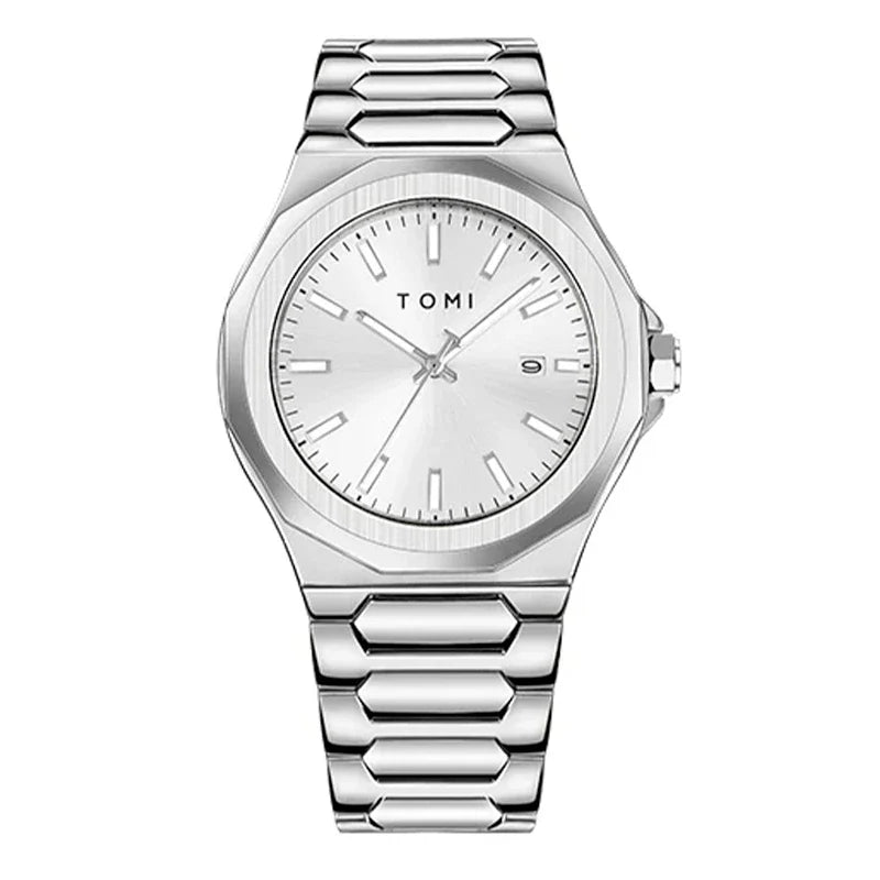 Kit Relógio Masculino Tomi Legacy Prata com 4 Peças