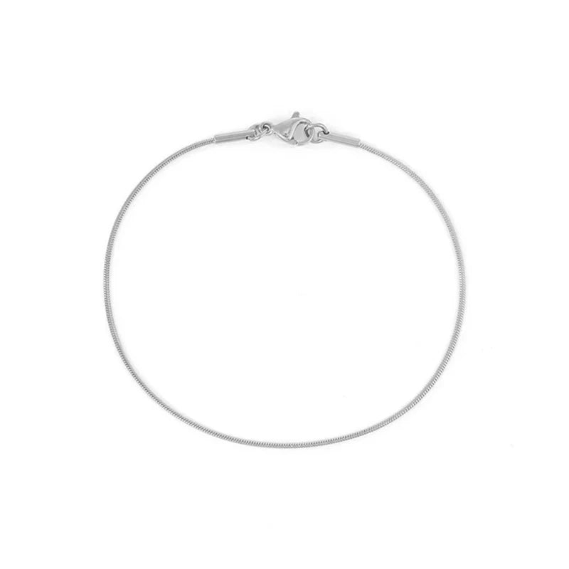 Pulseira Masculina de Aço Tomi Elos Prata - 2mm