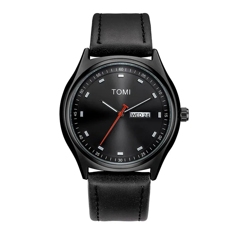 Relógio Minimalista Masculino Tomi Cronos Preto