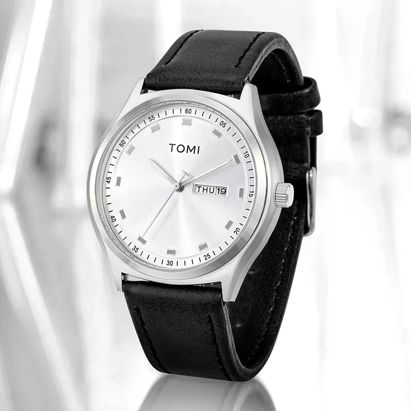 Relógio Minimalista Masculino Tomi Cronos Prata