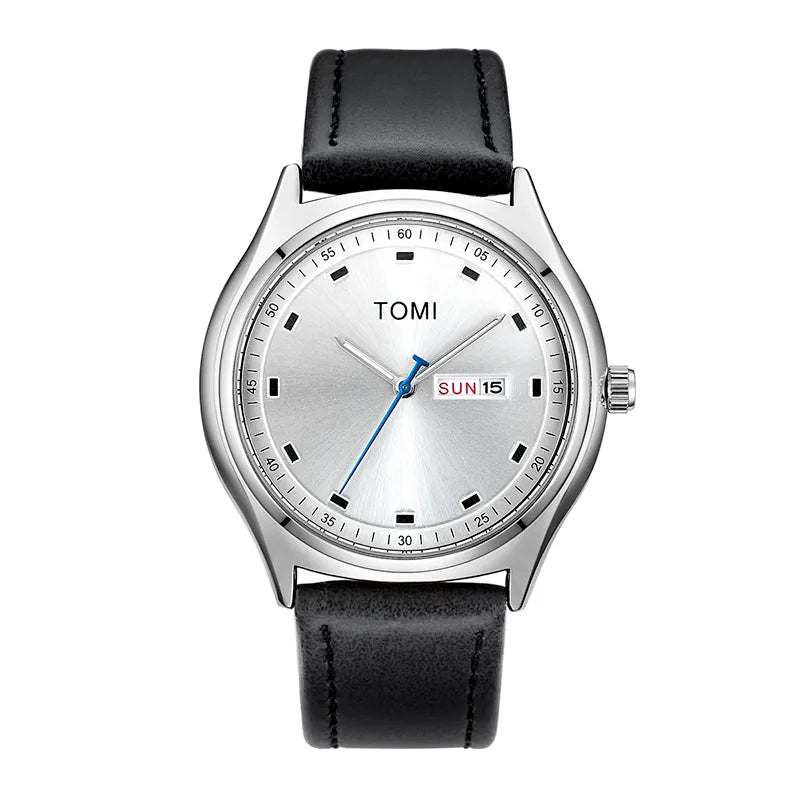 Relógio Minimalista Masculino Tomi Cronos Prata