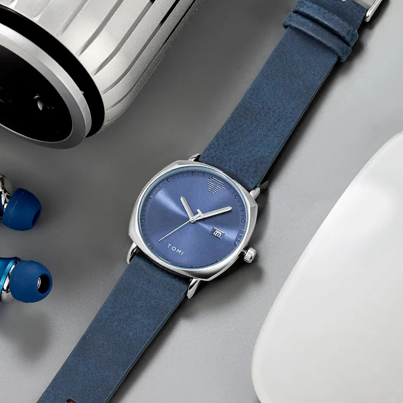 Relógio Minimalista Masculino Tomi Meritus Azul