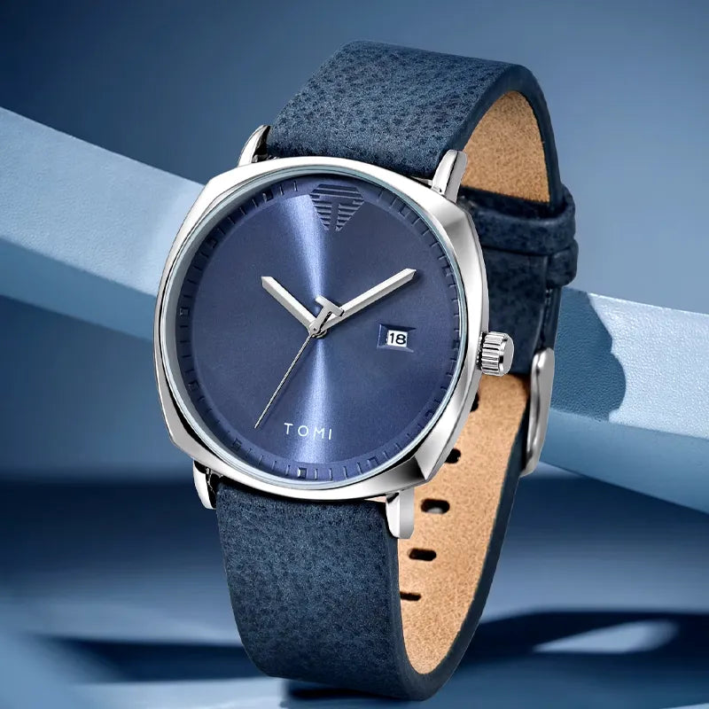 Relógio Minimalista Masculino Tomi Meritus Azul
