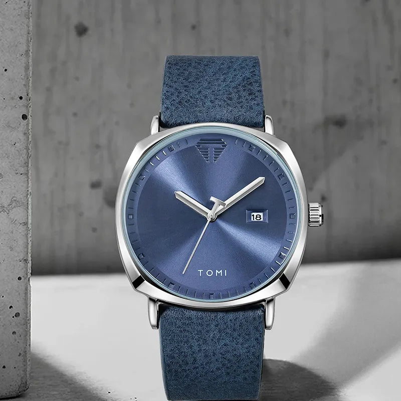 Relógio Minimalista Masculino Tomi Meritus Azul