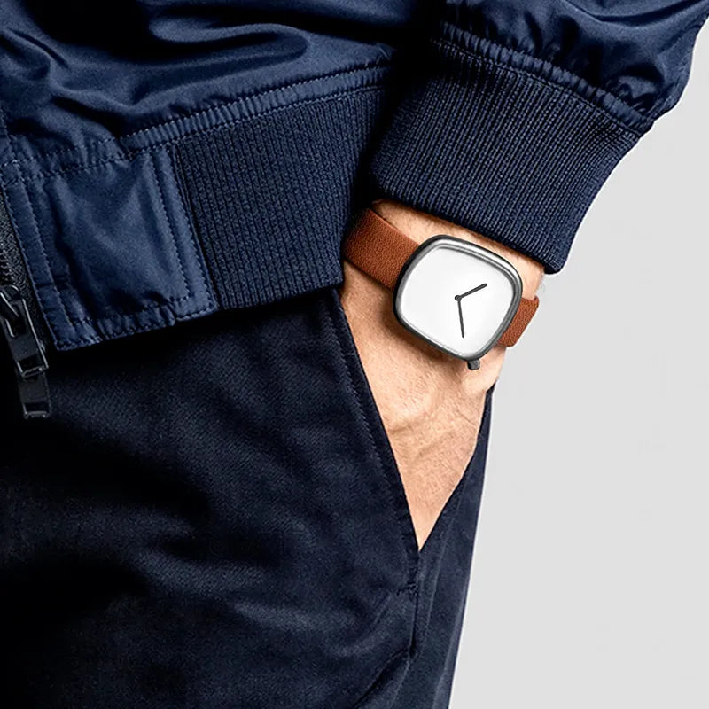 Relógio Minimalista Masculino Tomi Sway Marrom