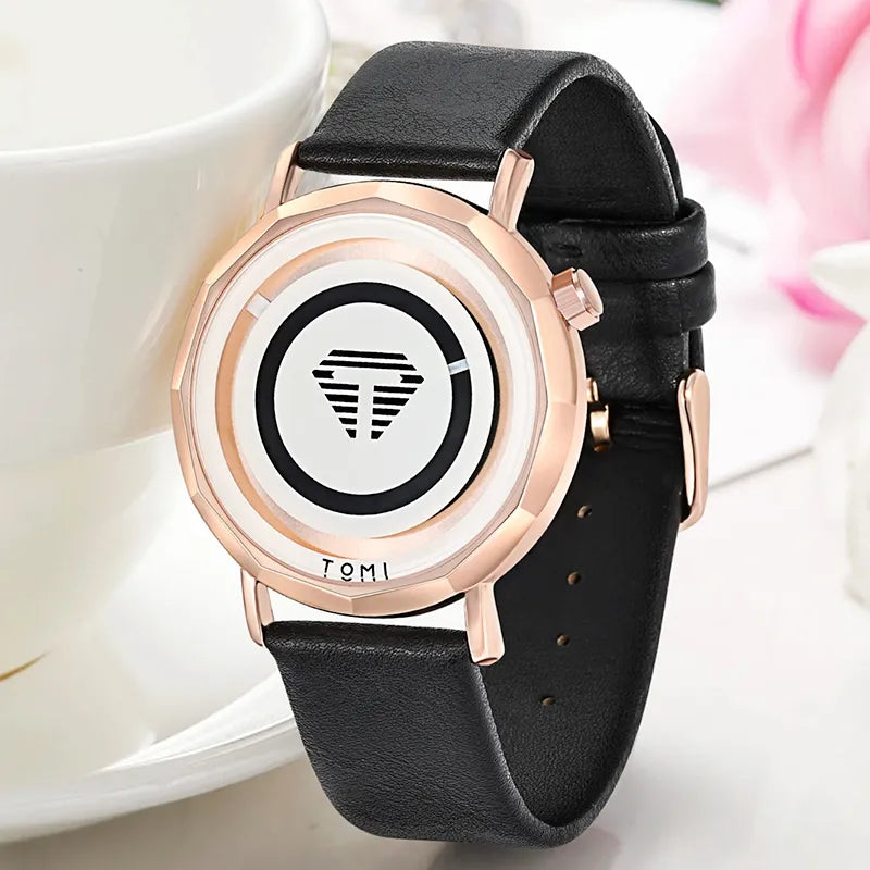 Relógio Minimalista Masculino Tomi Zentro Rose