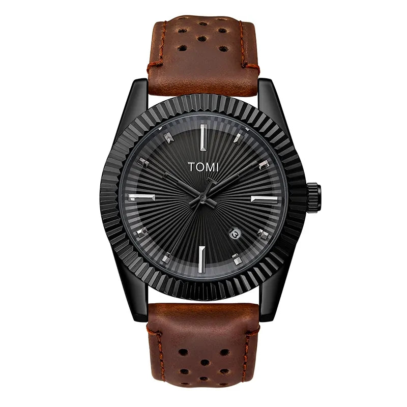 Relógio Minimalista Masculino Tomi Horix Café